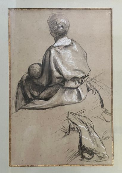 French school, late 19th century 
Seated...