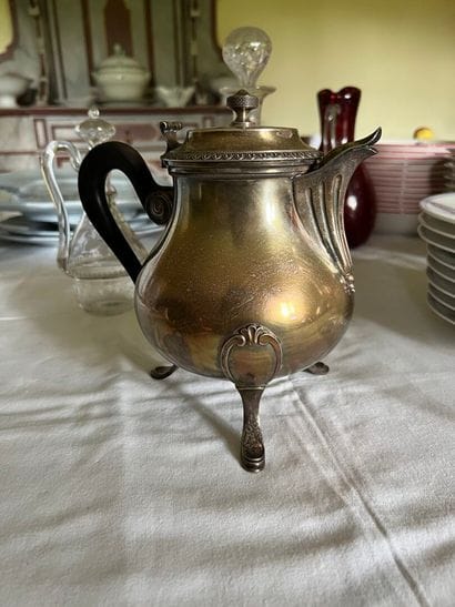 Hénin & Cie
Minerve hallmarked silver teapot,...