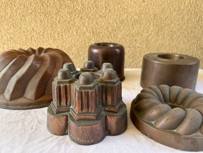 Set of five copper molds, late 19th century
Some...