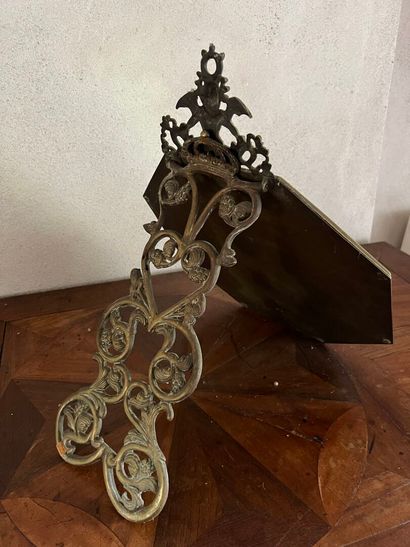 Brass repoussé mirror in the Renaissance...