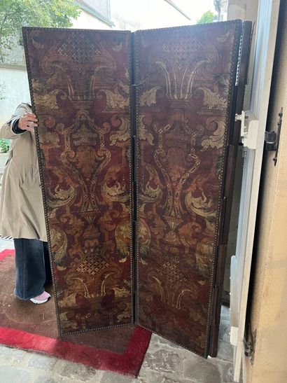 Six-leaf folding screen in imitation Chinese...