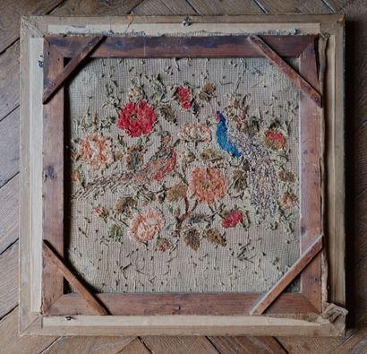 French school, 19th century
Couple of pheasants
Petit...