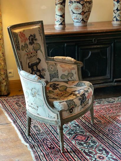 Louis XVI-period molded, carved and lacquered...