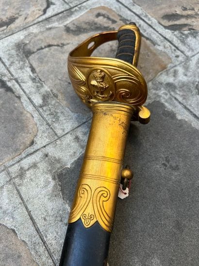 British naval officer's saber. Stingray-covered...