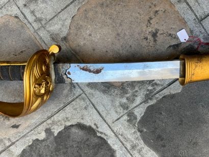 British naval officer's saber. Stingray-covered...
