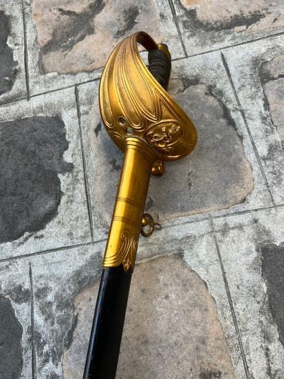 British naval officer's saber. Stingray-covered...