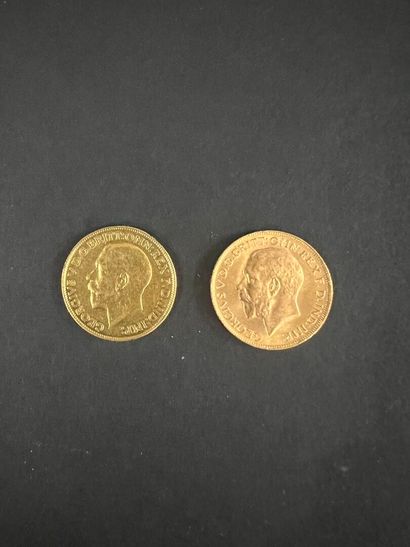 Two gold sovereigns George V 1926 SA and...