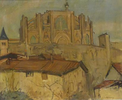 Jean VINAY : (1907-1978) : Abbaye de St Antoine
Oil...