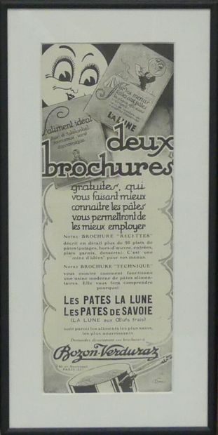 Batch of framed reproductions
Pates La Lune,...