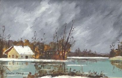 Charles CUZIN (1907-1975)
House by the pond...