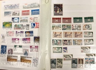 Small stock of mint France stamps from 1945...