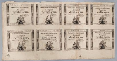 Lot of 33 Assignats comprising - 15 Sols...