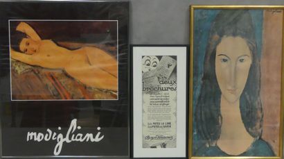 Batch of framed reproductions
Pates La Lune,...