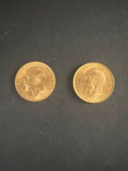 Two gold sovereigns George V 1912