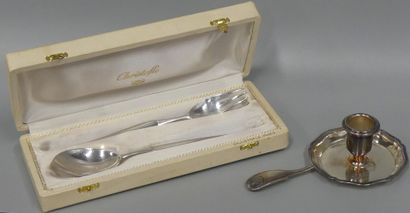 Christofle: silver-plated metal lot
a cutlery...