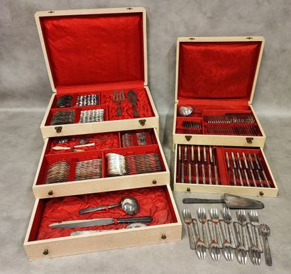 A 140-piece silver-plated menagère arranged...