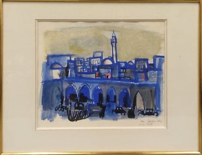 Aces GUITON: St Jean d'Acre
Watercolor signed...