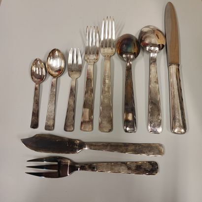 A 140-piece silver-plated menagère arranged...