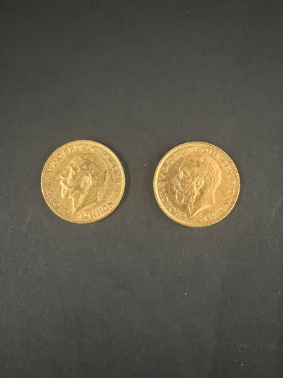 Two gold sovereigns George V 1911 S (Sydney)...