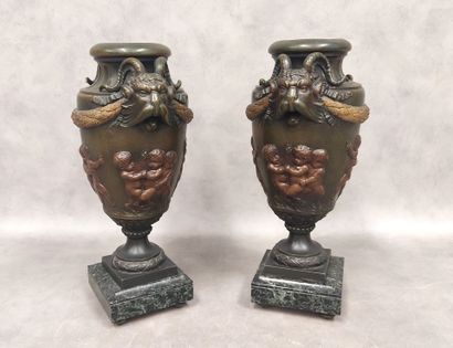 A pair of Regula urn vases decorated with...
