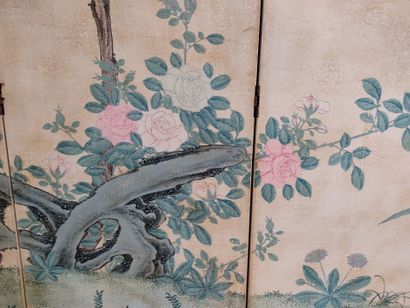 A 4-leaf folding screen on 18th century Japanese...