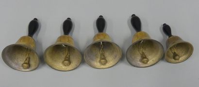 Lot: two small brass goat bells
the small...
