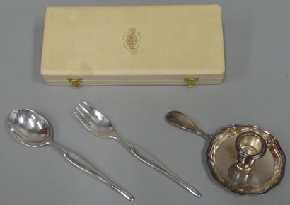 Christofle: silver-plated metal lot
a cutlery...