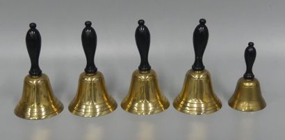 Lot: two small brass goat bells
the small...