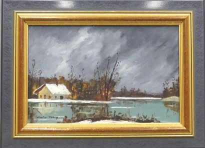 Charles CUZIN (1907-1975)
House by the pond...