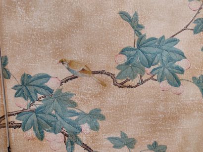 A 4-leaf folding screen on 18th century Japanese...