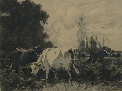 A set of four lithographs:
Embrun color lithograph...
