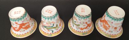 Chinese porcelain tea service with dragon...