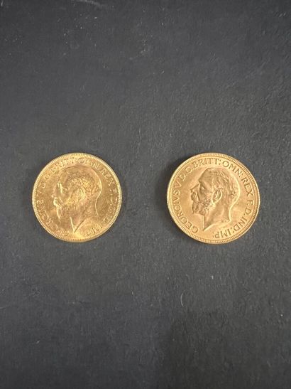 Two gold sovereigns George V 1926 SA and...
