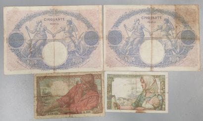 France - Set of 4 banknotes including - 50...