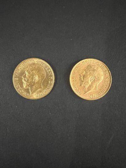 Two gold sovereigns George V 1911 P (Perth)...