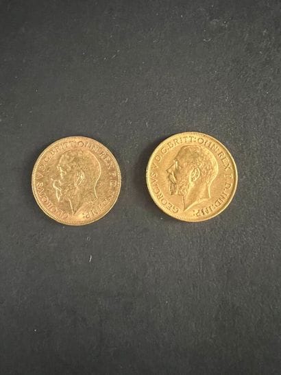 Two gold sovereigns George V 1911