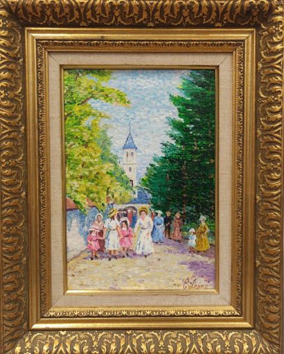 Camille LESNÉ (1908 - ?) : Pointillist painting...