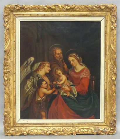 The Holy Family 
Unsigned oil on canvas
46...