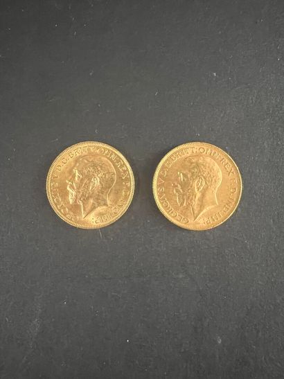 Two gold sovereigns George V 1912