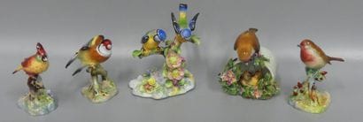 ROYAL ADDERLEY Floral 
Series of five birds...