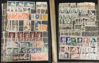 Small stock of mint France stamps from 1945...