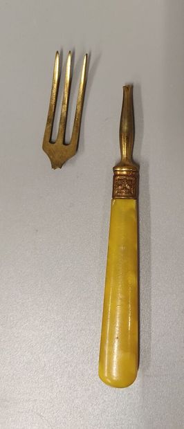 Christofle: a set of nine metal coffee spoons...