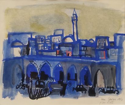 Aces GUITON: St Jean d'Acre
Watercolor signed...