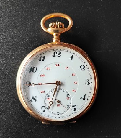 A gold gousset watch (eagle) numbered 200742
with...