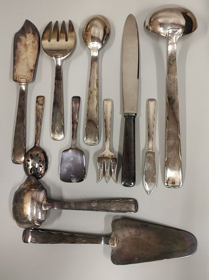 A 140-piece silver-plated menagère arranged...