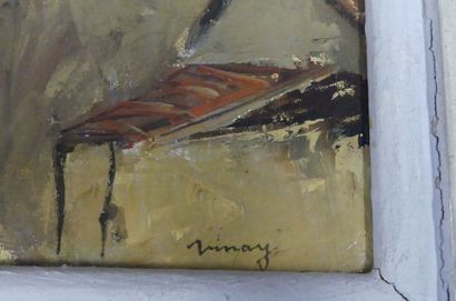 Jean VINAY : (1907-1978) : Abbaye de St Antoine
Oil...