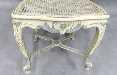 A set of six Louis XV style caned chairs,...