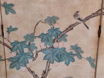 A 4-leaf folding screen on 18th century Japanese...