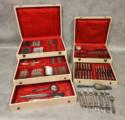 A 140-piece silver-plated menagère arranged...