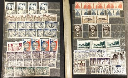 Small stock of mint France stamps from 1945...